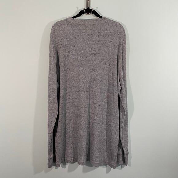 Foundry Men Grey Waffle Knit Long Sleeve Henley Top Size XLT NWT - Picture 7 of 7